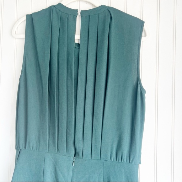 L’agence Size 8 Forest Green Sleeveless Open Back Draped Dress - Picture 4 of 7